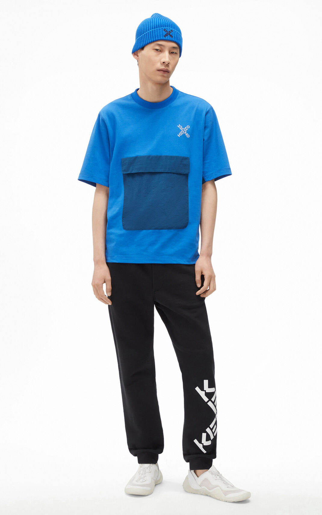 Kenzo Sport Little X oversize Tişört Erkek Mavi | 8725-WCMXZ